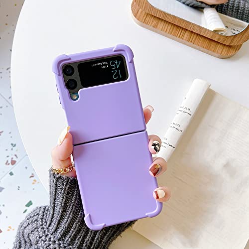 Coque silicone Galaxy Z Flip 4 souple et violette pour vos sorties quotidiennes