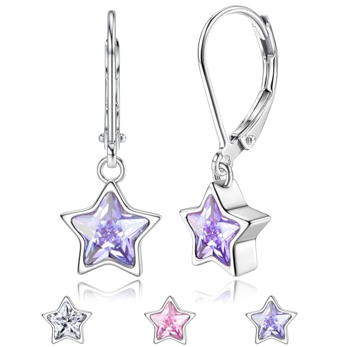 JeweBella Ohrringe Silber 925 Hängend für Damen und Mädchen...