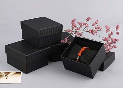 Sdoot Watch Box, Watch Gift Box 12 Packs, Black Gift Boxes For Watches With Pillow Cushion, Jewelry Gift Boxes For Bracelets, 3.3'' × 3.1'' × 2.1'' #TOP3