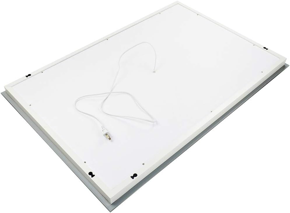 Hottest Sales DIYHD W24 X H32 Wall Mount Led Lighted Bathroom Mirror Vanity Defogger 2 Vertical Lights Rectangular Touch Light Mirror