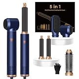 5 in 1 Hair Dryer Brush Set,Professional Negative Ionic Hot Air Styler, Air Curling Wrap Styler,Detachable Blow Dryer Brush With Auto Wrap Curlers,Hair Styling Tools For Straight/Curl/Drying/Smoothing