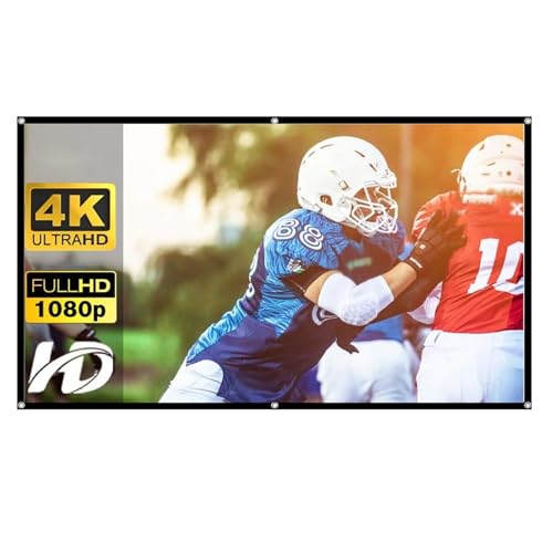Pantalla de Proyector para Exteriores de 60 a 150 Pulgadas, 16:9 4K HD Plegable Portátil Lavable Tela Proyector, para Cine en Casa Presentación(84inch)