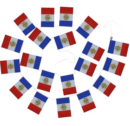 Image of Napoleon First French Empire 6 meters BUNTING Flag 20 flags 9'' x 6'' - Napoleonic Empire of France STRING flags 15 x 21 cm - AZ FLAG