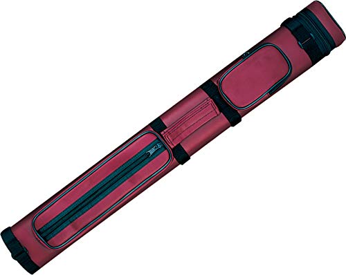 Action Brand Ac22 2X2 Oval Hard Vinyl Pool/Billiard Cue Case - Burgundy #TOP30