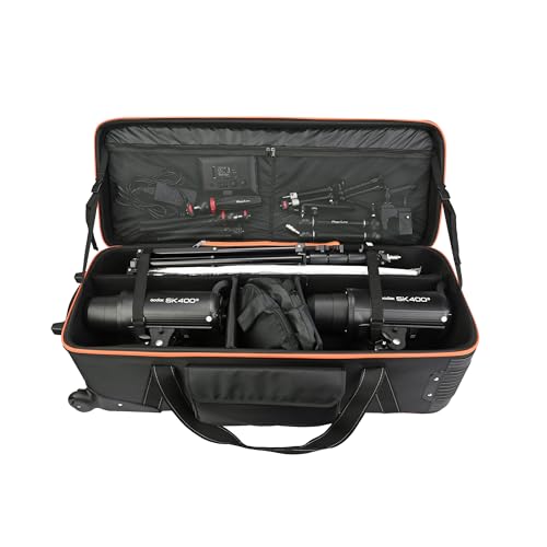 MagicLine Photo Studio Trolley Case with Side Pocket 39.4"x14.6"x13"/100x37x33 cm, Rolling Camera Case Bag, Carrying Bag with Wheels for Light Stands,Tripods,Flashes,Telescopes by MagicLine - Image 4