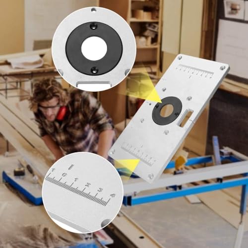 Einlegeplatte für Oberfräse Zerodis aus Aluminium für Router Tisch