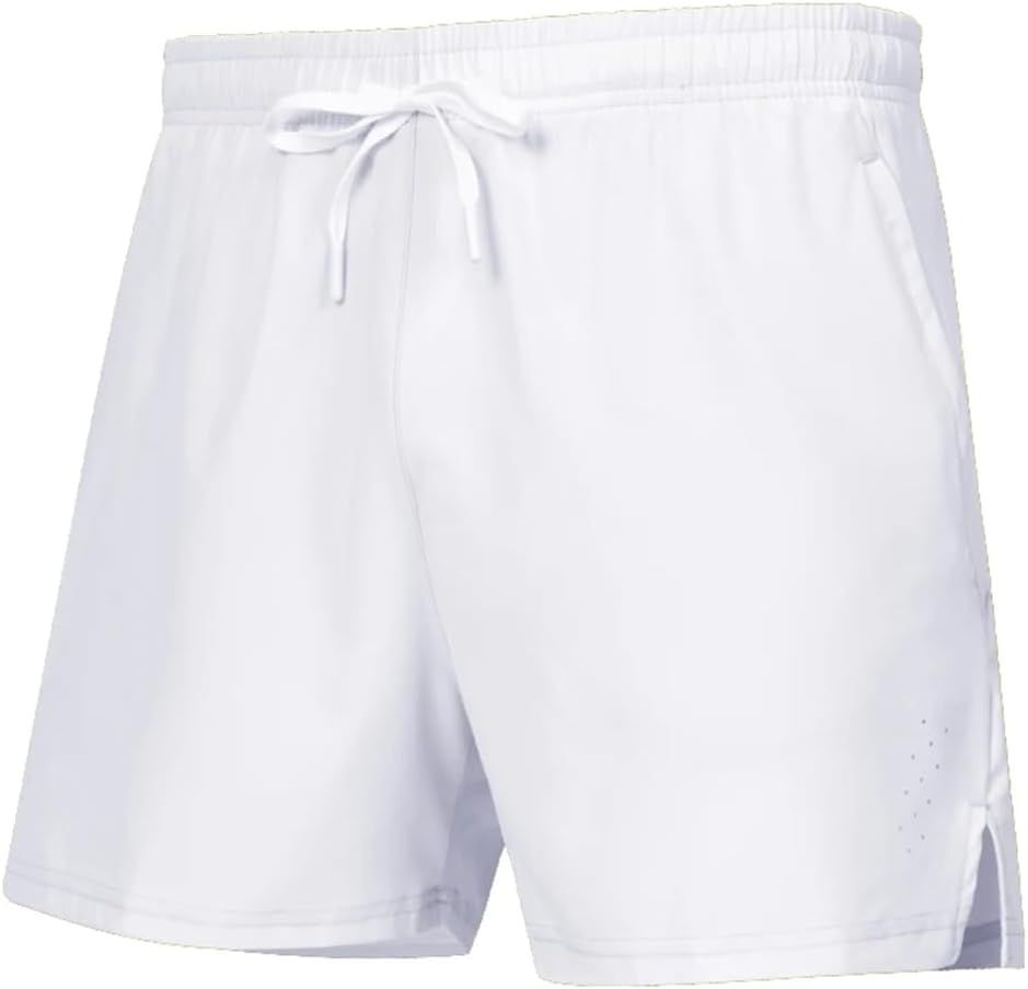 REHJJDFD Men Running Shorts Workout Breathable Fitness Beach Sweapants Loose Jogging Training Pocket Pants White XXL