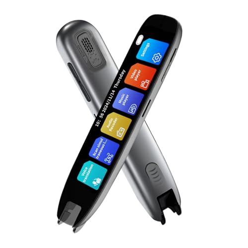 SWTHM Scan Reader Pen for Dyslexia, 3.71″ HD OCR Multilingual Translator Instant Text-to-Speech Translation Device for Reading Assistance Language Learning Travel