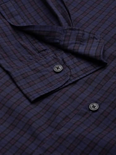 Image of THE BEAR HOUSE Men's's Checkered Button Down Casual Shirt | Blue | TBH-Acura-BL