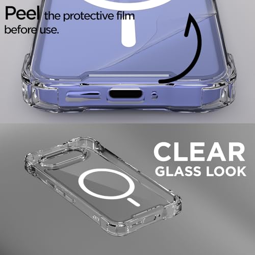 Image of Amazon Basics Back Cover for Google Pixel 9A Mag-Safe Shockproof PC + TPU Protective Case Magnetic Support Bumper Case (Transparent Mag-Safe)
