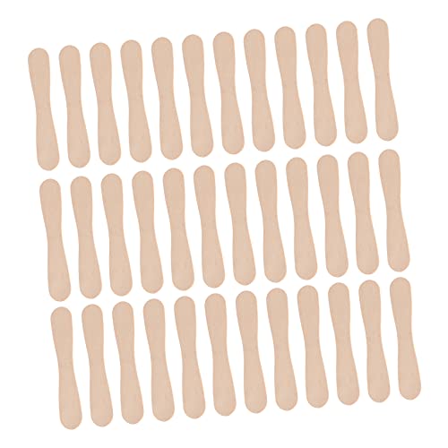 BESTonZON 50pcs Arts and Crafts for Wax Sticks for Wood Crafts for Wax Applicator Stick Crafts Wood Carving Sticks Ice Cream Dessert Spoons Ice Cream Spoons Wooden Spoons