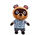 wyxin Dessin Animé Mignon Animal Crossing Tom Nook en Peluche Raton Laveur Ours en Peluche Jouets Doux Figure Poupée en Peluche Bébé Oreiller Enfants Filles Garçons Cadeau d'anniversaire 40 Cm