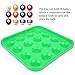 FastUU Pool Ball Tray, 5.9X5.9X1.6Inch Billiard Ball Holder Tray, Portable Vinyl for Pool Halls Snooker Billiard Ball Storage Billiards Parlor(Green)