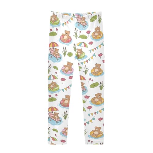 J JOYSAY Summer Capybara Flower Girls Leggings Soft Comfortable Fashion Kids Girls Clothes Size 4-10T
