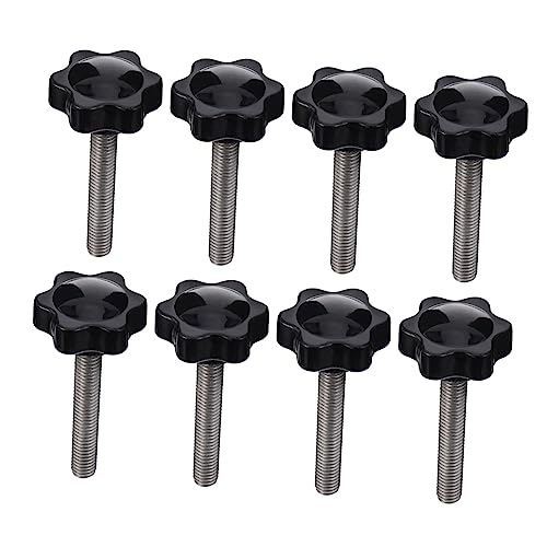 HEALLILY Plum Blossom Design Screw Knobs 10 Pack Clamp Star Knobs for Cabinets Threaded Tightening Screws Non-Slip Handgrip for Tools