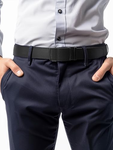 Image of MILORDE Men's Leather Ratchet Belt - 35mm - Customizable Fit