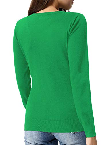 Plus Size Cardigans For Women Long Sleeve Button Down Crew Neck Classic Sweater Knit Cardigan(3Xl,Green) #TOP3