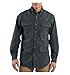 Carhartt Mens Fort Lightweight Button Front Relaxed Fit, Black Chambray, Med