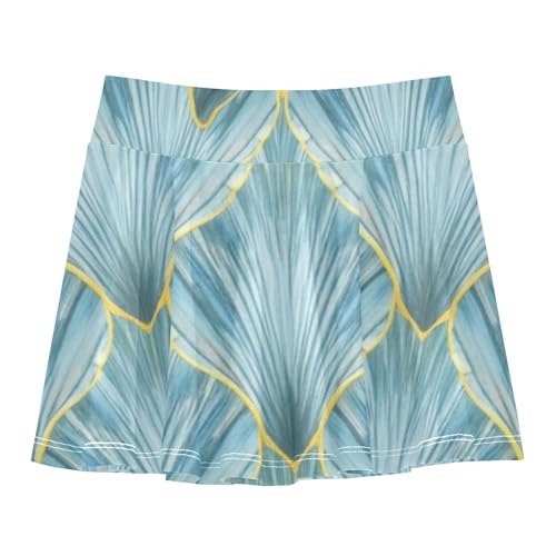 Joisal Toddler Tennis Skirts Blue Shell Girls' Shorts Athletic Skorts Breathable School 4t2