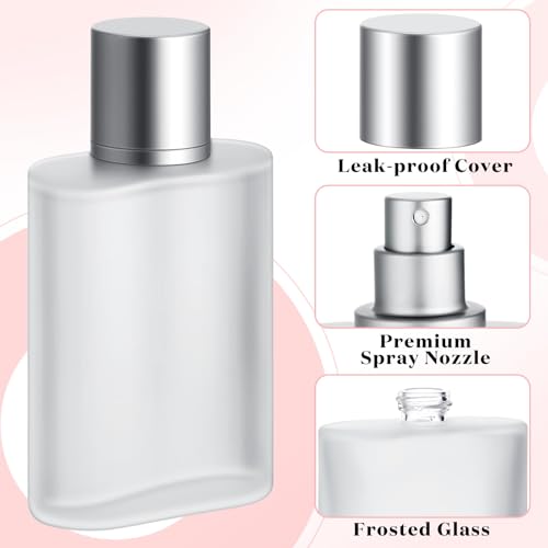 24 Pcs 100ml Frosted Glass Bottle Perfume Atomizer refillable Spray Empty Perfume Dispenser Fine Mist Atomizer Cosmetic Container for Travel Men Women3