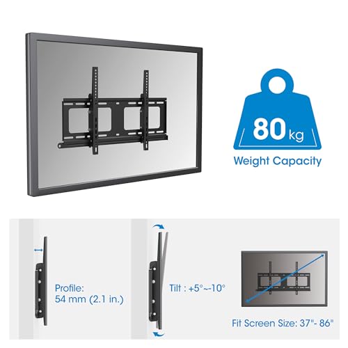 Image of Manhattan Outdoor Anti-Theft Tilting TV Wall Mount for 37-86 Inch Displays, Weatherproof & Secure for Patios & Poolside, Flexible Viewing Angles - 462143