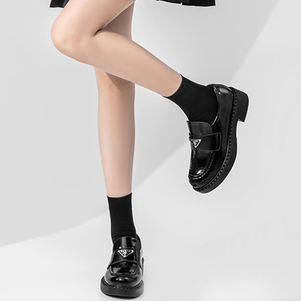 5 pares de calcetines finos de algodón para mujer, suaves, atléticos, casuales, transpirables, media caña