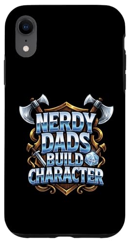 Nerdy Dads Build Character Funny RPG Dice Tabletop Gamer �X�}�z�P�[�X iPhone XR �p