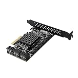 NUOBESTY Carte D'extension Contrôleur Serial Ata 10 Ports pour Ordinateur De Bureau, Haut...