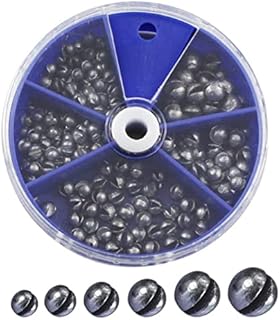 Binnan Split Shot Fishing Dispenser Weight, Non Toxic Lead Mouth Portable Fishing Split Shot Set Fishing Sinkers, Split Lead Free Shot Round Bite Weight Tackle Mini Soft Sinker Float Bobber Pin