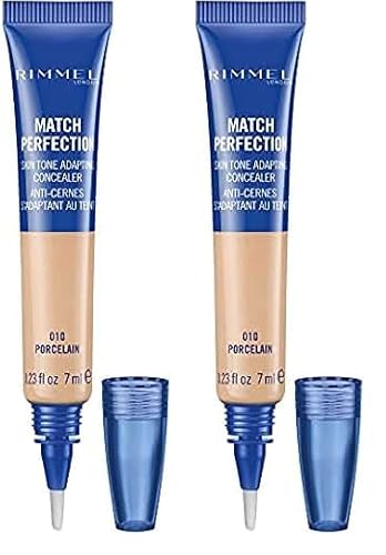 Rimmel - Anti-Cernes Match Perfection - Application facile - Longue Tenue - 010 Porcelain - 7ml (Lot de 2) Rimmel - Anti-Cernes Match Perfection - Application facile - Longue Tenue - 010 Porcelain - 7ml (Lot de 2)