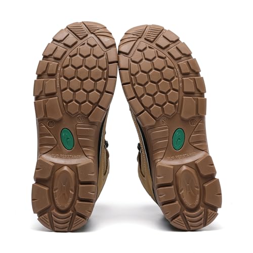 DRKA Men's Steel Toe Work Boots Water Resistant Safety Shoes(18950-yel-45) by DRKA - Used condition - Image 7