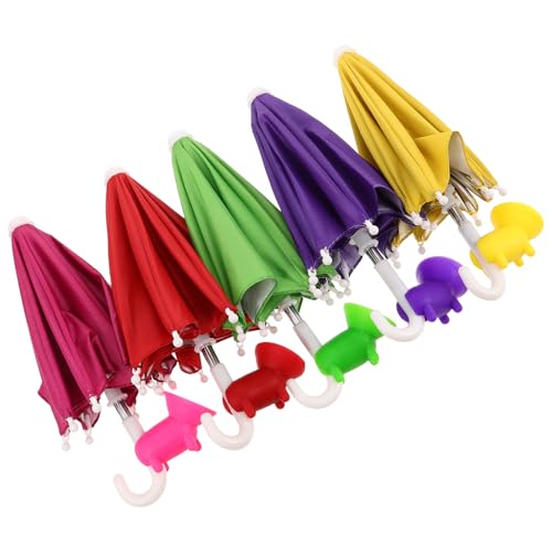 TINEASUR 5 Piezas Paraguas para Móvil Plegable Mini Sombrilla Portátil Deslumbramiento y Protección Solar para Exteriores Funda Ligera y Compacta para Teléfono Protección UV para