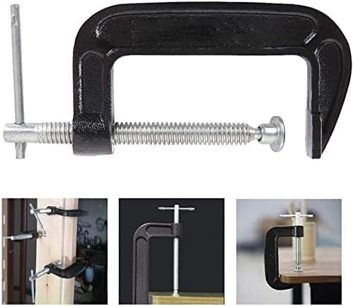 Miniatura 5 de Juego de abrazaderas en C de 2 pulgadas, abrazadera C de acero resistente, abrazaderas de fuerza industrial C para carpintería, soldadura y