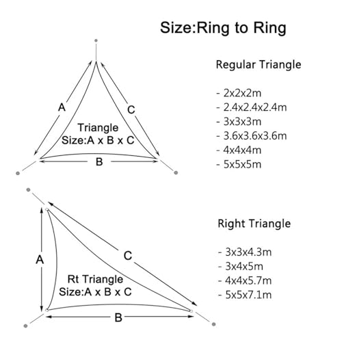 Voile d'ombrage triangulaire imperméable contre la chaleur du balcon - 6