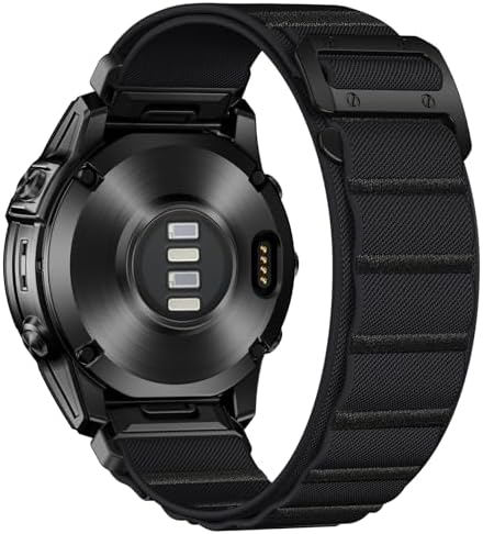 Bandletic 26mm Armband Kompatibel mit Garmin Fenix 9/8 51mm/7X/6X/5X Plus | Quick Fit Nylon Weich Sport Armband mit G-Haken für Garmin Instinct 2X/3 HR/Epix/Descent/Enduro, Atmungs
