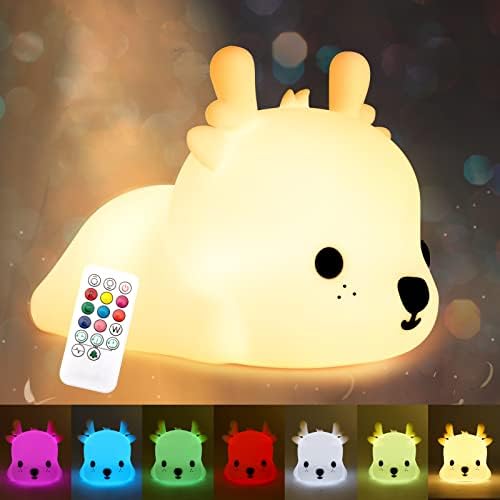 CHWARES Night Light for Kids, Unicorn Nursery Night Lights with Remote, 7 Color Kawaii Lamp, Room Decor, USB Rechargeable, Cute Lamp Gifts for Baby, Children, Toddlers, Teen Girls