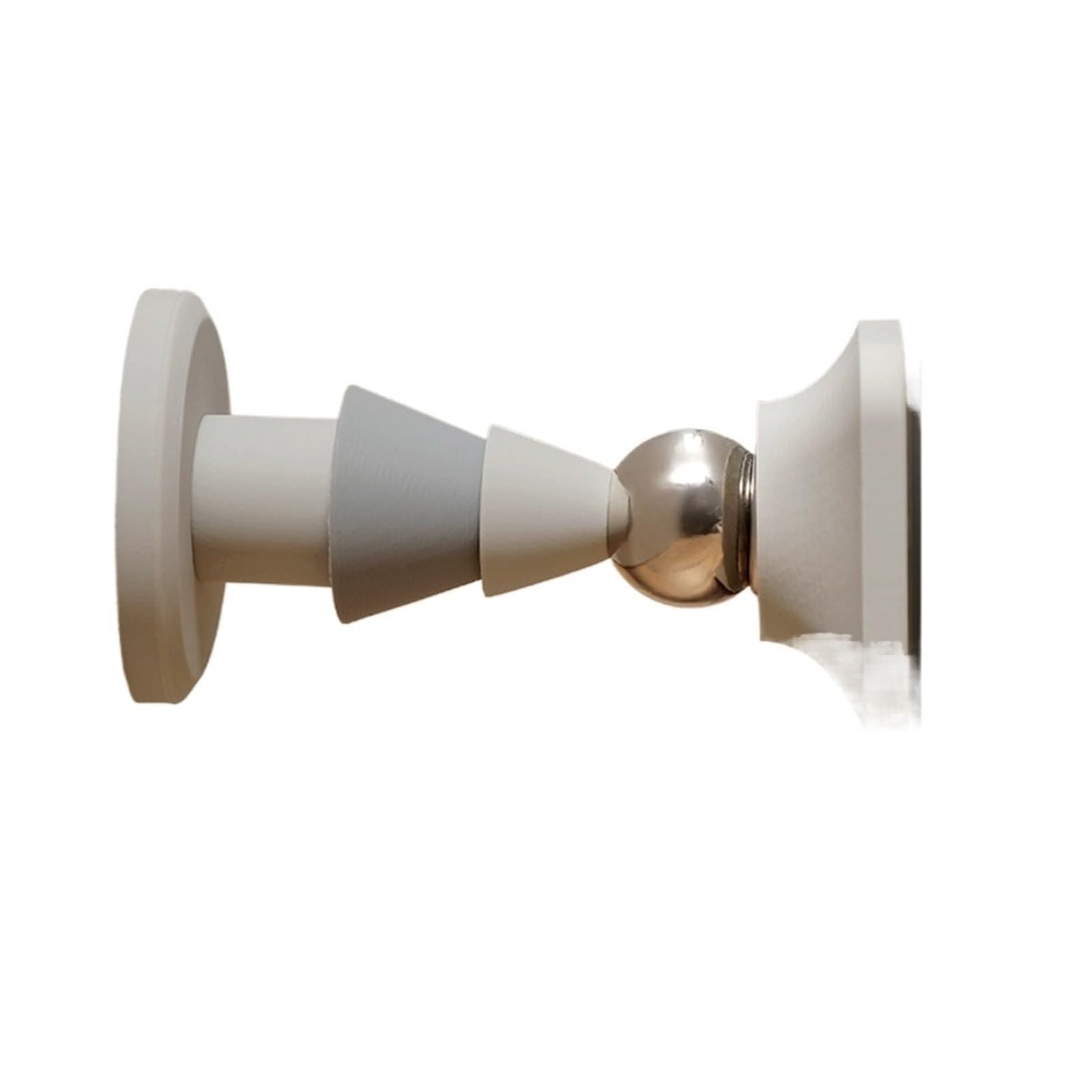 Puerta sin perforaciones Puerta de baño con succión Resistencia Puerta con succión magnética fuerte Puerta con succión de pared superior Puerta con succión de piso de acero inoxidable(Gray 1pcs)