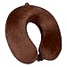 Yuning Oreiller de Voyage, Oreiller de Soutien pour Oreiller Cervical en Mousse à mémoire de Forme, Coussin Cervical, Repose Tete Avion, U-Oreiller pour Avion, Train, Voiture, Bureau, Maison, Brun