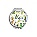 Soccer Parrot Guitar Coffee Brazil Hand Compact Mirror Round Portable Pocket Glass