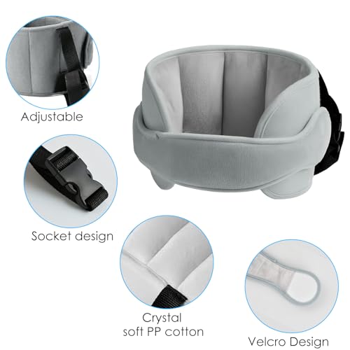 Miniatura 5 de Reposacabezas De Seguridad Para Bebe, Banda De Soporte Para La Cabeza Del Asiento De Coche Ajustable, Sujeta Cabezas Coche Para Niños, Cinturón De Protección Para La Cabeza Para Niños