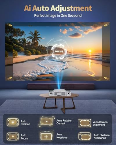 Dess C5 Enterprise GTV Projector,4K Projector With Wifi6 And Bluetooth,Home Theater projector,2500 Brightness,Built in Electric Bracket, Stereo Surround Sound,300''IMAX-Enhanced Quality — view 3