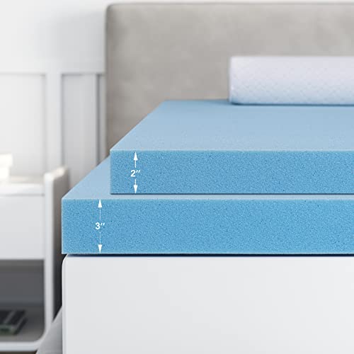 Molblly Mattress Topper Full,2 Inch Memory Foam Bed Topper For Back Pain,Medium Soft Gel-Infused Memory Foam,10 Years Warranty,Full Size #TOP4