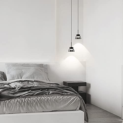 Lámpara colgante LED moderna de 3W con pantalla de cristal y luz de 3000K 3
