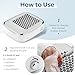 Makartt Nail Dust Collector: Rechargeable Fan Nail Extractor Vacuum with Reusable Filter, 4000 RPM Powerful Suction, Adjustable Speed Portable for Manicure Salon Home (Sylvee)
