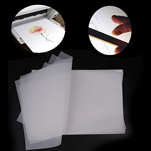 50 Sheets A4 Vellum Transfer Paper Tracing Paper Translucent Printable Sketching Overlays Sheet Writing Copying Printing Animation DIY Art Craft for Inkjet Laser Printers (50 Sheets)