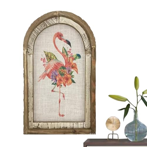 Acunny Flamingo Decorazione da parete, uccello rosa, decorazione da parete, decorazione con fenicottero, adorabile decorazione decorativa per uccelli, feste per Natale, compleanno