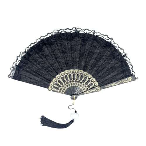 Ventaglio pieghevole da sposa in pizzo Nero, ventagli matrimonio fatto a mano, Ventagli Matrimonio,Gadget Matrimonio,Ventagli Matrimonio Personalizzati,Ventaglio Giapponese,Ventaglio Cerimonia