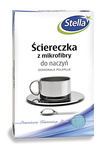 Stella Torchon en Microfibre Chiffons de Nettoyage en Microfibre pour ustensiles de Cuisine / 1 pièce/Mélange/Enlève Les Taches d'eau, Les liquides, la poussière et la saleté