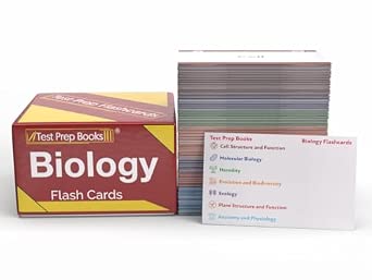 Biology Study Cards: High School and College Prep with Practice Test Questions