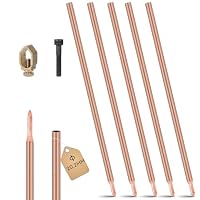 Besttoolifes Erdungsstab-Set Mit 16 M Draht – Kupfer-Erdungsspieß 30 Cm, Für Geerdete Matten & Pads, Antistatisch